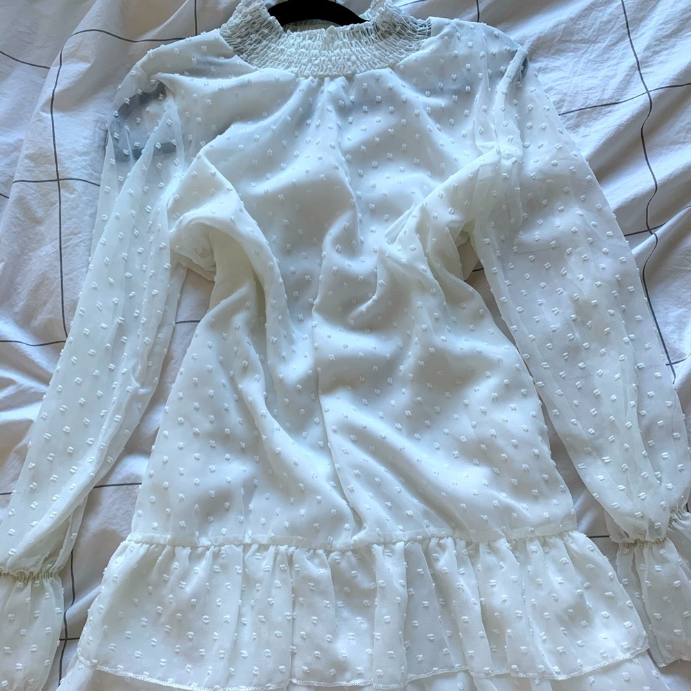 ASOS White Frilly dress